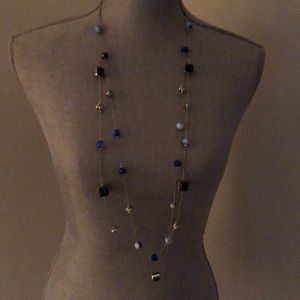 Charming Charlie Blue & Silver Necklace & Earrings